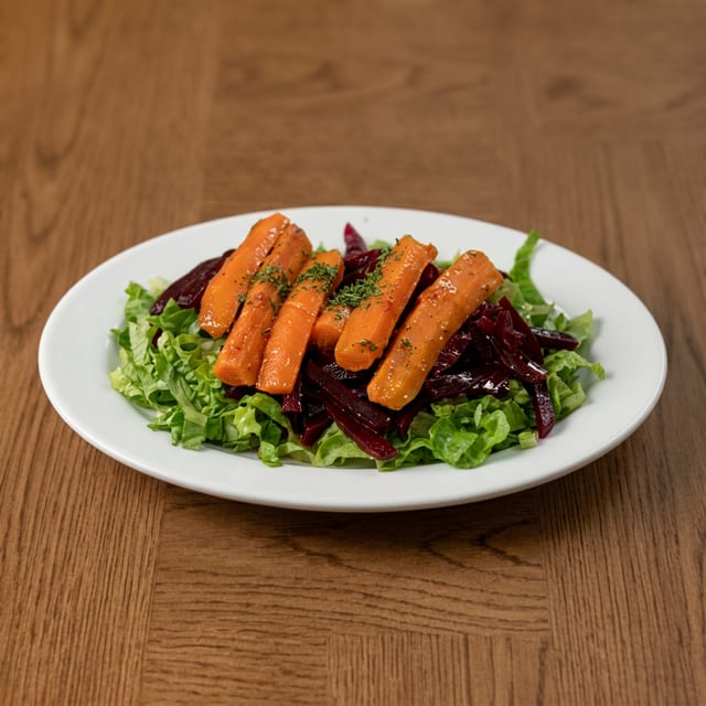 Spiced Carrots, Beets & Lettuce.