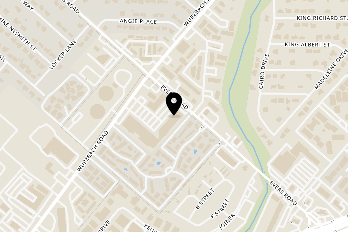 Map showing the location of Moroccan Bites Tagine on 5718 Evers Rd in San Antonio